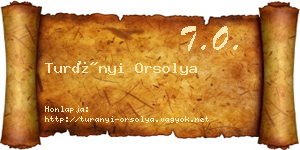 Turányi Orsolya névjegykártya